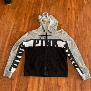 Victoria Secret Pink Zipped Hoodie, Size Large